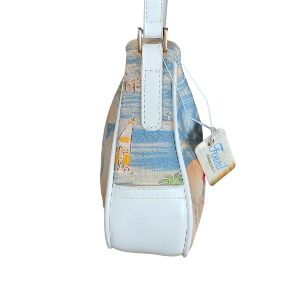 Fossil Somerset Top Zip Print Beach Baguette Shoulder Bag SL3718567 NWT Y2K - Picture 14 of 14